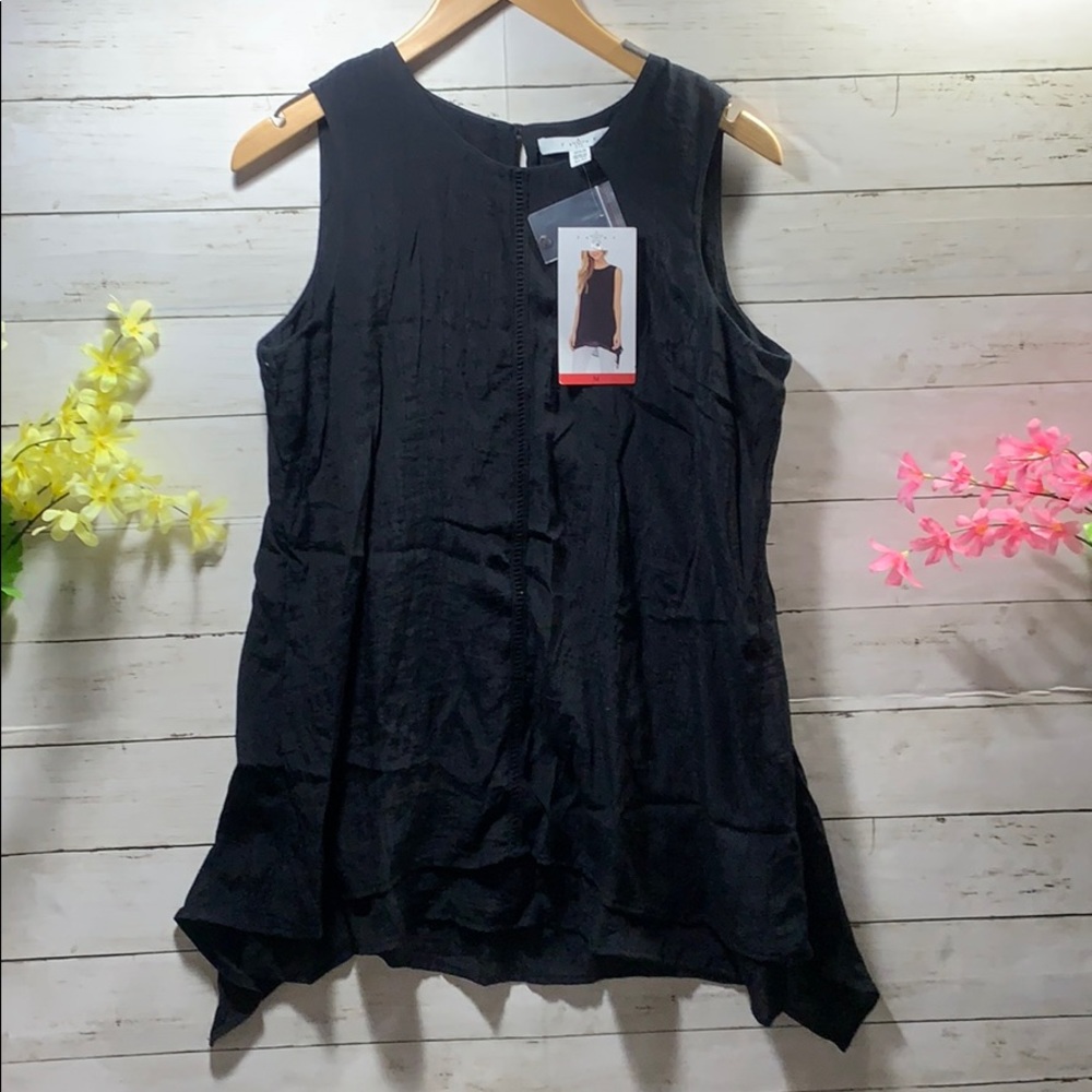 NWT Fever Black Lightweight Sleeveless Blouse